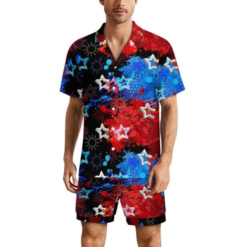 Pyjama court homme col boutonné White-23 vêtement nuit doux