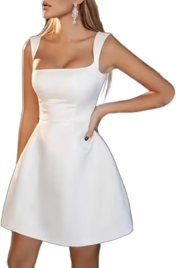 Kurzes Brautkleid für Braut, Satin,...