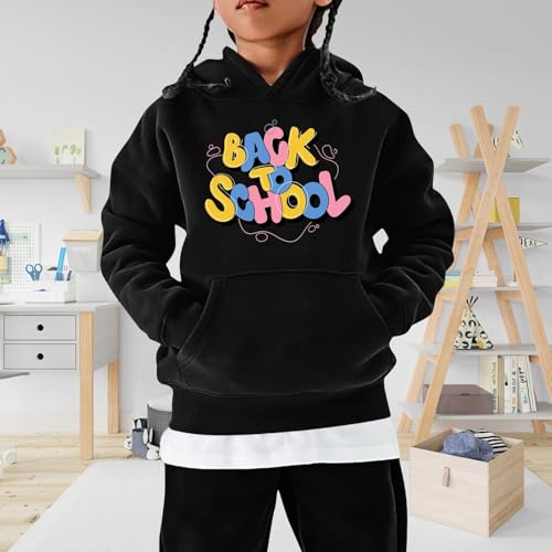 Boys Pullover Hoodie Children's Winter Fashion Festival Printed Solid Color Hoodless Long Sleeved Boys Girls3