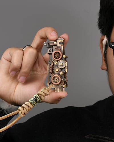 Encendedor THORENS steampunk de latón y queroseno miniatura 4