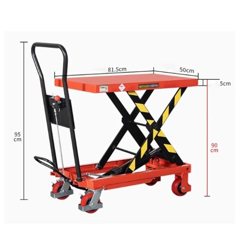 Piattaforma di sollevamento idraulica manuale a forbice, carrello portatile per auto per piccoli veicoli, sistema a base piatta per garage e officina