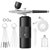 Photo Gallery petstible kit aerografo portatile senza fili, set di aerografo senza fili con controllo della pressione di precisione per verniciatura automobilistica (nero b) Photo Gallery petstible kit aerografo portatile senza fili, set di aerografo senza fili con controllo della pressione di precisione per verniciatura automobilistica (nero b)