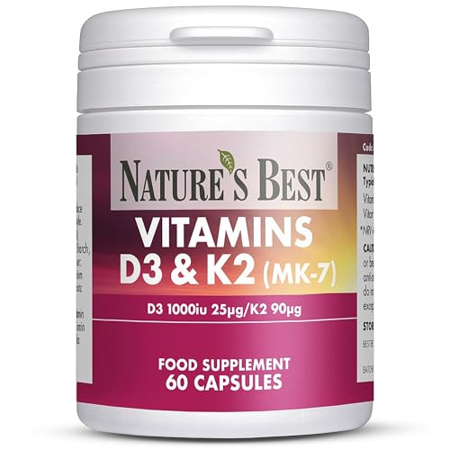 Bone & Immune Boost: High Strength Vitamin D3 1000iu & K2 90µg - 60 Capsules, 2-Month Supply | Optimal Support for Bones, Teeth, and Immune Function | Year-Round Well-being!
