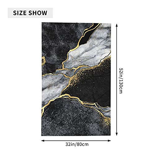 Dadabuliu Bath Towel Black Marble Gold Crack Beach Towels Soft Absorbent Washcloths Quick Dry Luxury Hotel Quality Towelling For Adults Kids Bathroom Spa Gym Swimming 31.5 X 51.2 Inch Oversized #TOP4