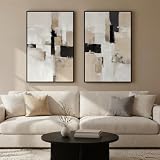 Zessonic Neutral Abstract Textured Duo