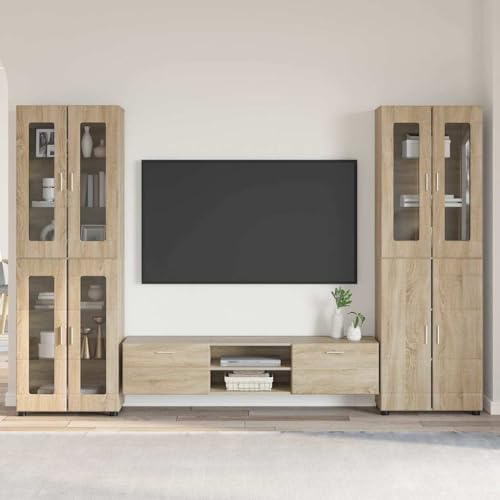 Lumanois Conjunto de Mueble de TV con cajón Roble Sonoma,Mobiliario,Conjuntos de Muebles para Salones,126.02kg-3398006