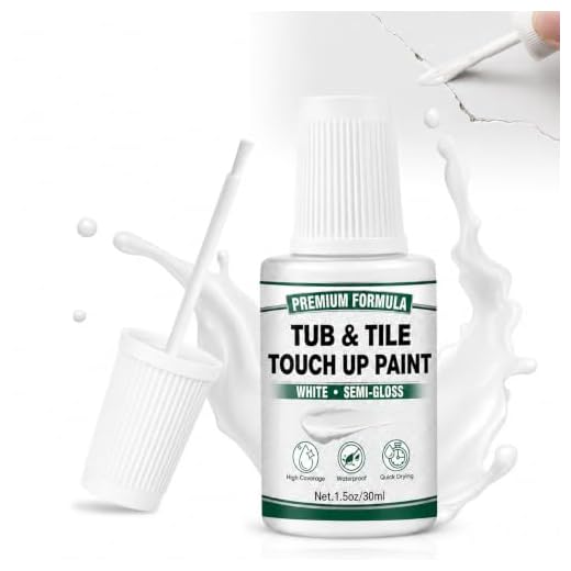 Tub and Tile Paint, White Touch Up Paint for Chips, Scratches, Cracks