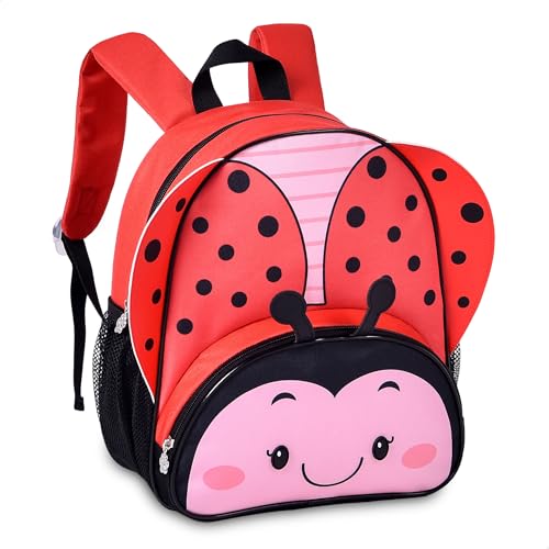 Mochila Infantil Costas Joaninha Abelha Borboleta Pets Criança 13 Polegadas Clio Pets (Joaninha)