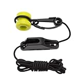 Downrigger-Gewichtssatz, 2,2 m Lange Schnur mit Schnapp-Klampe, Seilklemme, Seefischerei-Downrigger-Gewicht zum Schleppangeln und Hochseefischen, 1 Stück Grundrute Aal (Black, 8.5x2.6cm)