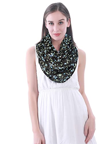 Lina & Lily Forget Me Not Flower Floral Print Women's Infinity Scarf Lightweight2