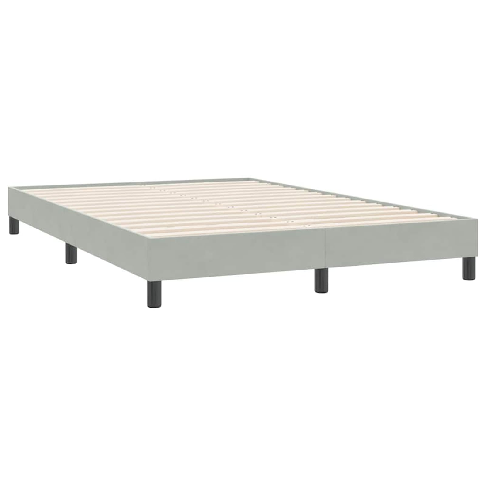 ATOMSTACK MAKER Letto a molle, 160 x 220 cm, con materasso a molle insacchettate, testiera in velluto regolabile in altezza (grigio chiaro), coprimaterasso traspirante e rete a doghe, comodo, di