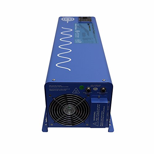 AIMS Power PICOGLF60W24V240VS 24 Volt Pure Sine Inverter Charger, 6000 Watt Low Frequency Inverter 110/220Vac Split Phase, 18000 Watt Surge, Battery Priority Selector, Terminal Block, GFCI