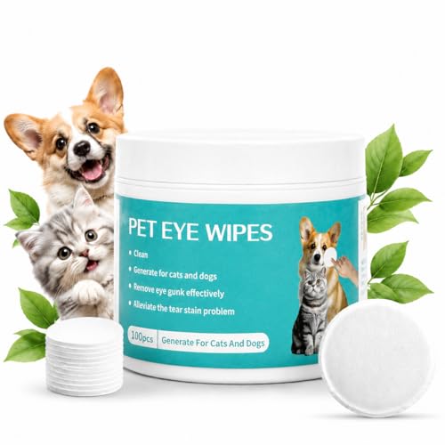 SHFOUZY CarePets Eye Defense Wipes Tear Stain Remover for Pet Pre-Soaked Unscented Dirt & Irritation Ideal for Sensitive Eyes Keeps Your DogS Eyes Clean Comfortable & Healthy Every Day (1pcs)