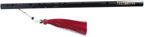 Miniatura 5 de Vctitil Flauta de bambú tradicional china, Dizi transversal, accesorio de cosplay Mo Dao Zu Shi, instrumento musical de viento de madera para