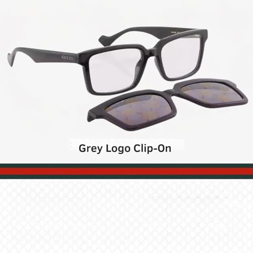 Gucci GG1543S Squared Shape Sunglasses With Clip On - Eyewear with Luxury eSHADES Kit - Embrace Sophistication and Elegance2