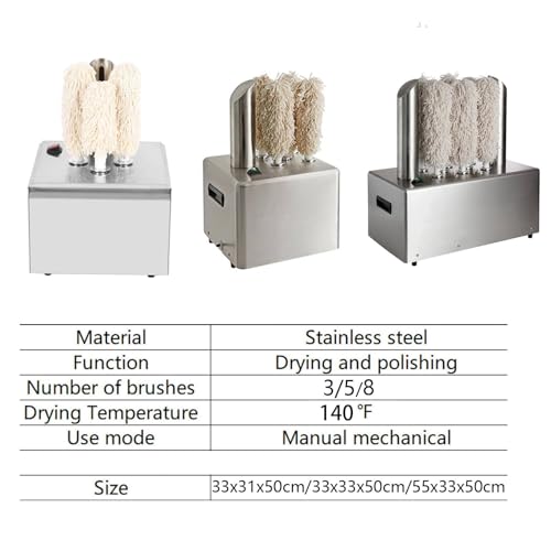 Polisseuse électrique commerciale avec chauffage, brosse en coton à haute vitesse pour bars, restaurants et hôtellerie, outil de nettoyage efficace