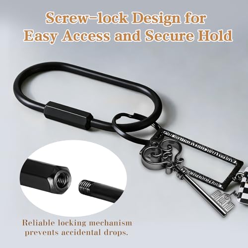 Image of Muitcdo Brass Key Rings Bulk, Key Chain Organizer Holder for Men Women with Secure Screw Locking