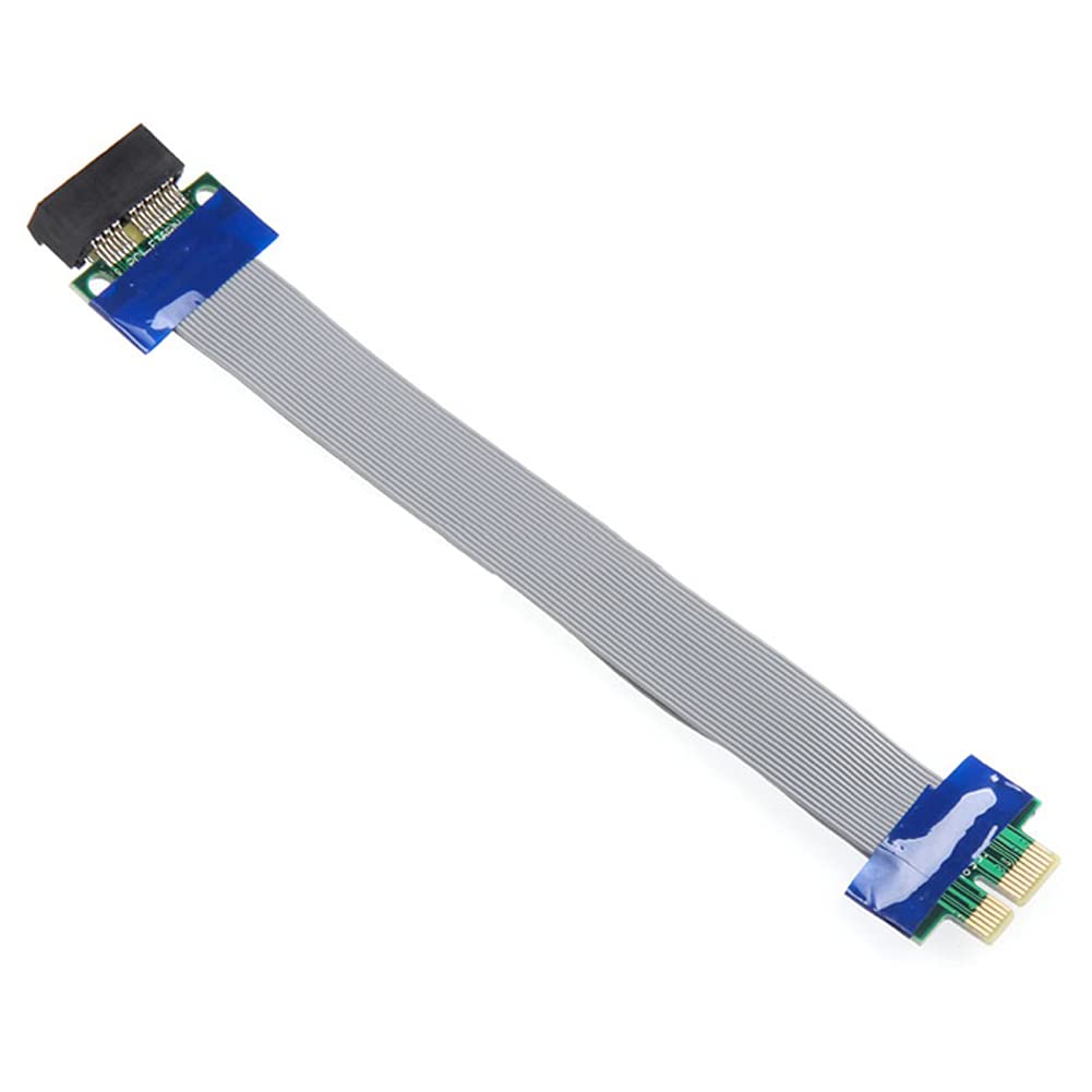 2Sk 15cm PCI-E 1x Riser Karte Extender Adapter Verlängerung Kabel Flachbandkabel - Foto 4