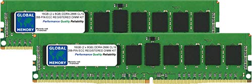 16GB (2 x 8GB) DDR4 2666MHz PC4-21300 288-PIN ECC REGISTRADO DIMM (RDIMM) Memoria RAM Kit para Mac Pro (2019) Cover