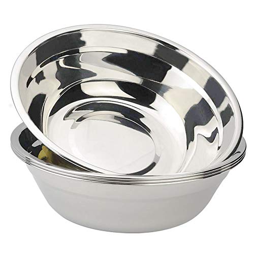 Morcte 4-Pack Mixing Bowl, Stainless Steel Metal Prep Bowls, 9.3-INCH by Morcte - Used condition - CA$15.95