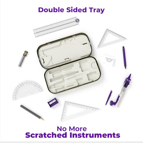 Classmate Metal Asteroid Mathematical Drawing Box - 11 Instruments - Portable Compass - Image 3