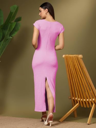 Image of KOTTY Women's Flowy Midi Round Neck Plus Size Dress