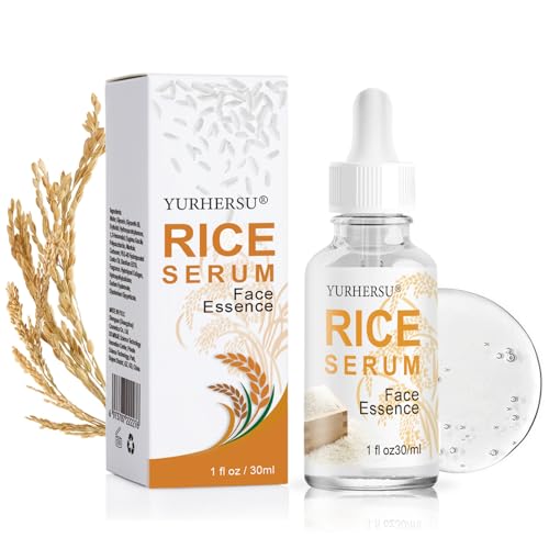 YURHERSU Rice Face Serum, Moisturizing Face Essence, Firming Anti Wrinkle Anti Aging Removing Face Fine Lines, Smooth Deeply Moisturzing Even Skin Tone for Daily Skin Care-30 ML
