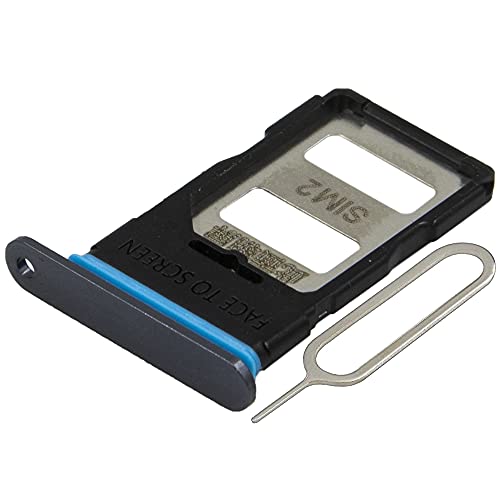 MMOBIEL Bandeja de Tarjeta Porta Dual Sim Ranura Compatible con Xiaomi Mi 10T / Mi 10T Pro 5G - Soporte de la Ranura SIM - Incluye Junta de Goma y Sim Pin - Negro