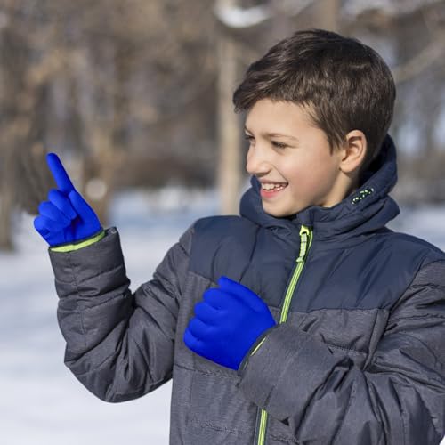 Image of ONESING 12 Pairs Kids Gloves - Warm Knitted Winter Gloves Bulk for Girls Boys | Children Gloves Designed for Cold Weather