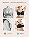HSIA Bras for Women Minimizer Full Coverage Plus Size Tshirt Convertible Bra Unlined Underwire Seamless Cups with Mesh Black 38DDD