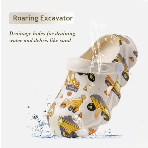 Image of Kids Clogs Boys Girls Toddler Dinosaur Slip on Slide Garden Shoes Cartoon Beach Pool Kids Clog Sandals Slippers Water Clogs