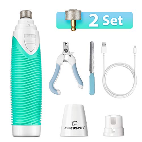 FOCUSPET Dog Nail Grinder, Pet Nail Grinder Trimmer for Small Medium Large Dogs&Cats