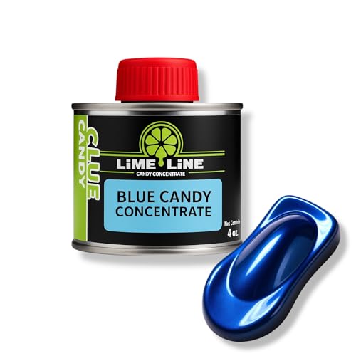 LiME LiNE 4 oz Transparent Candy Concentrate, Solvent base Automotive Paint (Blue Candy 4oz)