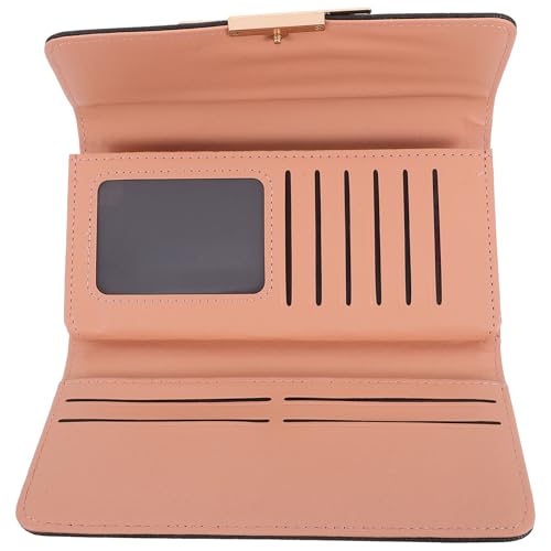 Pu Leather Trifold Wallet for Women Long Clutch with Multiple Card Slots Stylish and Durable Design for Organizing Cash and Essentials