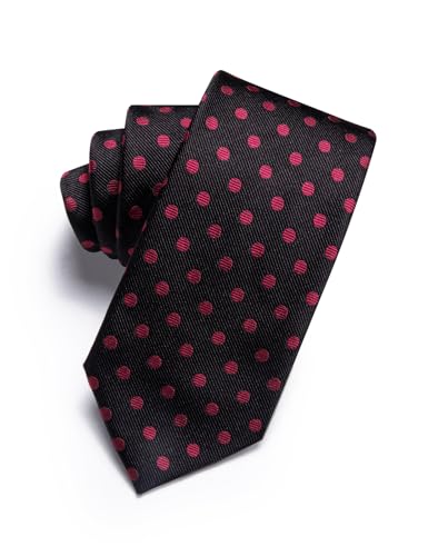 Image of Barry.Wang Silk Ties for Men Fun Necktie and Tie Clip Set for Wedding Party Business Formal Extra Long