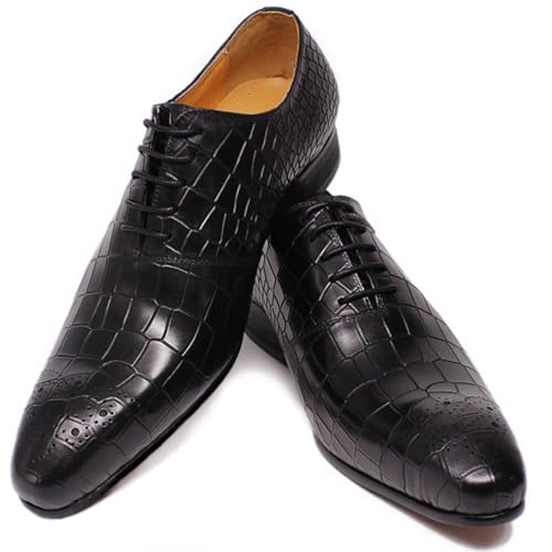 Oxford Handcrafted Men's Genuine Leather Lace up Dress Business Formal Shoes4