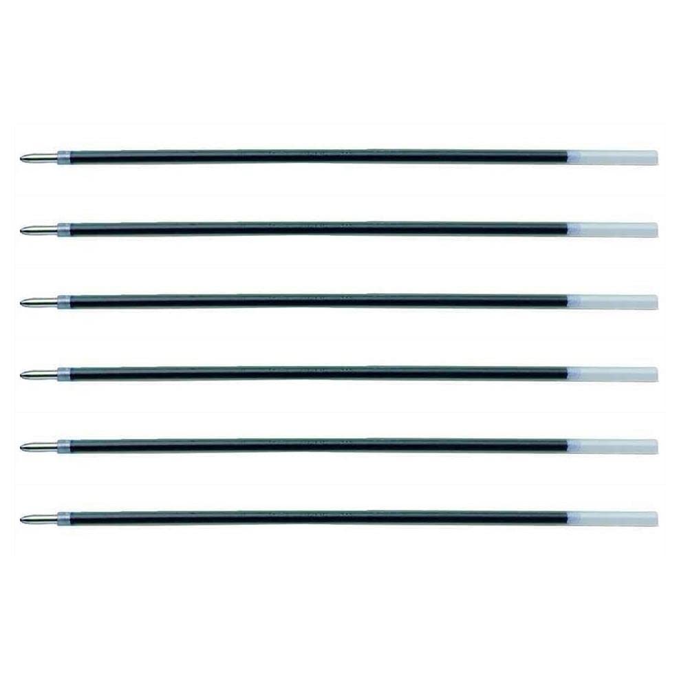PILOT Set di 6 ricariche per penna a sfera RFN-GG a punta fine, colore: Nero