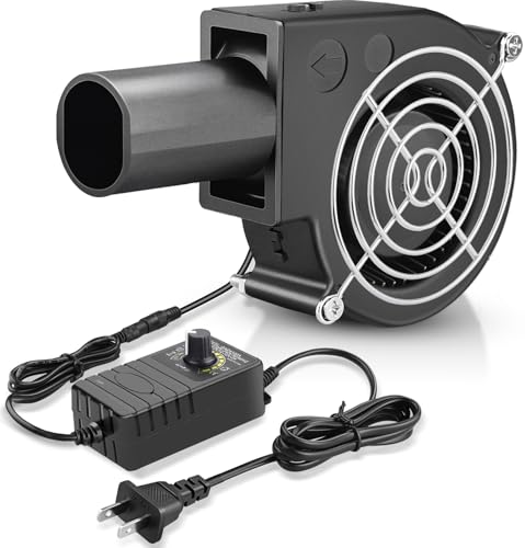 GDSTIME BBQ Fan Air Blower 97mm, Variable Speed Centrifugal Fans