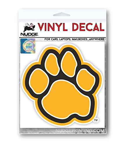 Image of UMBC University of Maryland Baltimore County Golden Retrievers Paw Gold Weatherproof Vinyl Sticker Car Decal from Nudge Printing