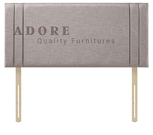 Divan Bed Headboard | Rio 2 Turin Fabric Headboards for 5ft King Size Bed Frame | Elegant design with wooden material headboards for beds (Silver, 5ft King Height-24inch)
