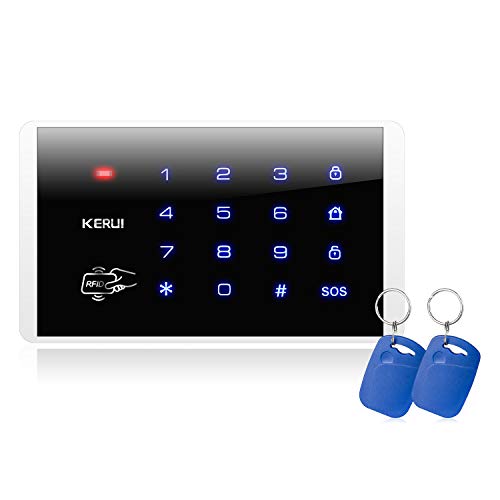 KERUI K16 Teclado de Pantalla Táctil RFID Inalámbrica con Tarjeta RFID Impermeable, Kit de Alarma Antirrobo Casa de Bricolaje, Compatible con Sistema Alarma de Seguridad gsm/WiFi para Hogar KERUI Cover