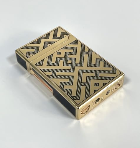 Encendedor de latón YTMY vintage con diseño laberinto tallado 8