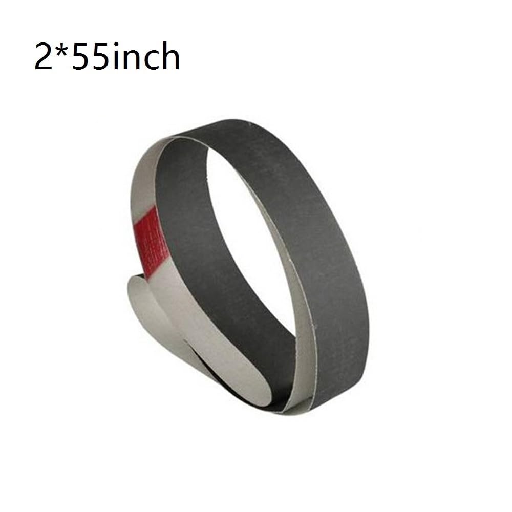 Szlifierka taśmowa, 5 szt. taśm ściernych z węglika krzemu do metalu, dwustronnego zastosowania szlifierki taśmowej 2 * 55 cali(60 120 180 240 320)