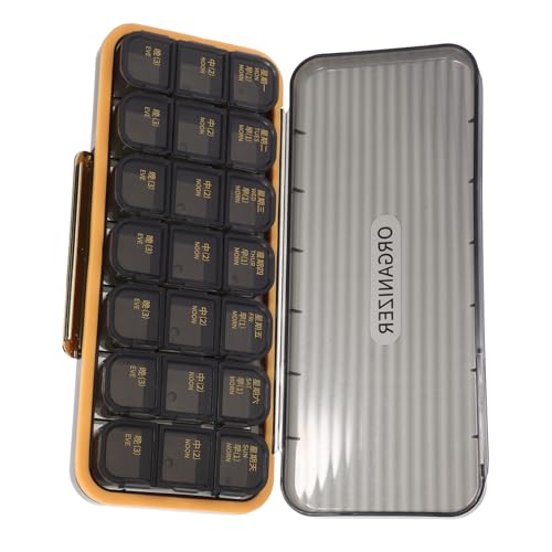 箱 case 7日間ピルホルダー オーガナイザー トラベルビタミンケース の保管 旅行医学オーガナイザー ピルオーガナイザー毎週 Abs Black FOMIYES