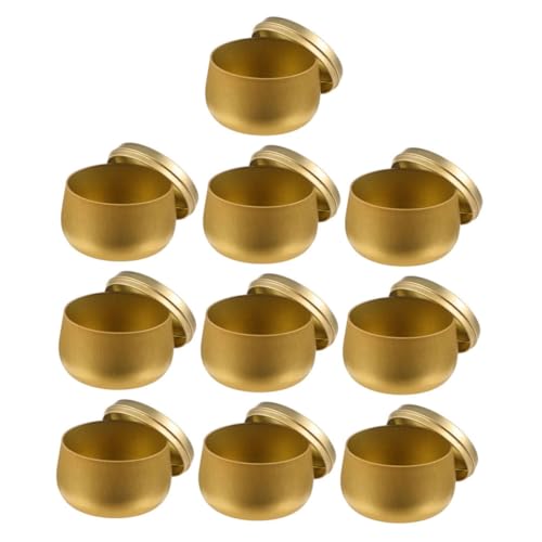 OUNONA 10pcs Diy Scented Candle Tins Empty Metal Jars Lids 8oz Large Belly Containers for Candy Beads Buttons Craft Storage for Candle Making Supplies