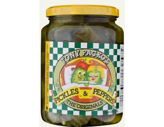 Tony Packo's Original Pickles & Peppers, Kosher, 24 Ounce (Pack of 6)