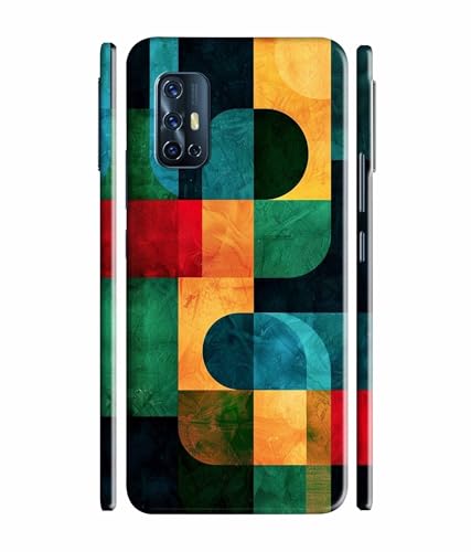 Image of Pattern Colorful Printed Hard Back Case Cover & Compatible for Vivo V17 (Multicolor) - D1812