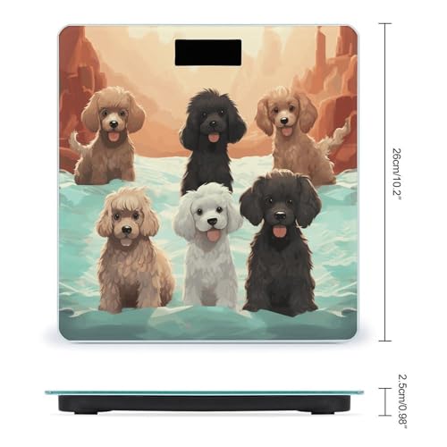 Báscula Digital Poodles Dogs 180kg con Display LCD miniatura 2