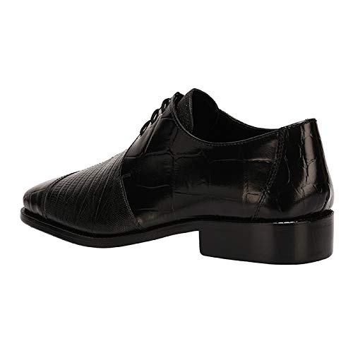 Image of LIBERTYZENO Mens Animal Print & Plain Genuine Leather Adults Lace Up Oxford Dress Shoes for Easter Gift