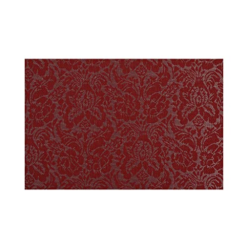 Set de table lavable rouge anti-tache pour table en bois - 2